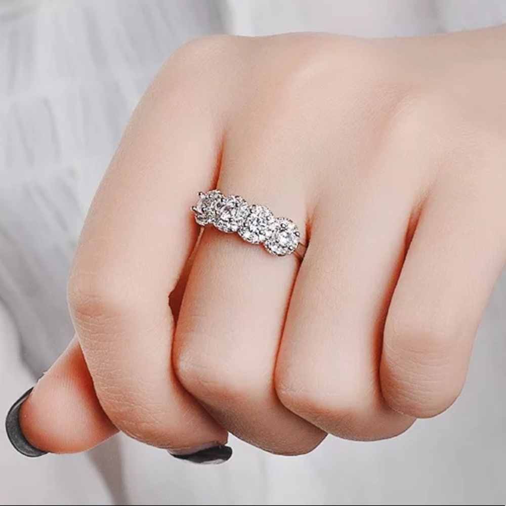 NEW💍925 STERLING SILVER DIAMOND RING - Picture 3 of 6